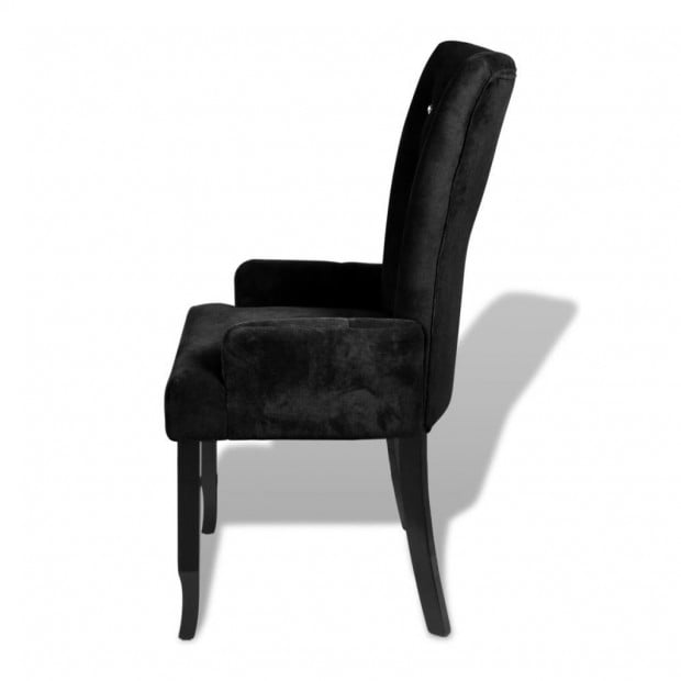 Armchair Black Velvet Image 4
