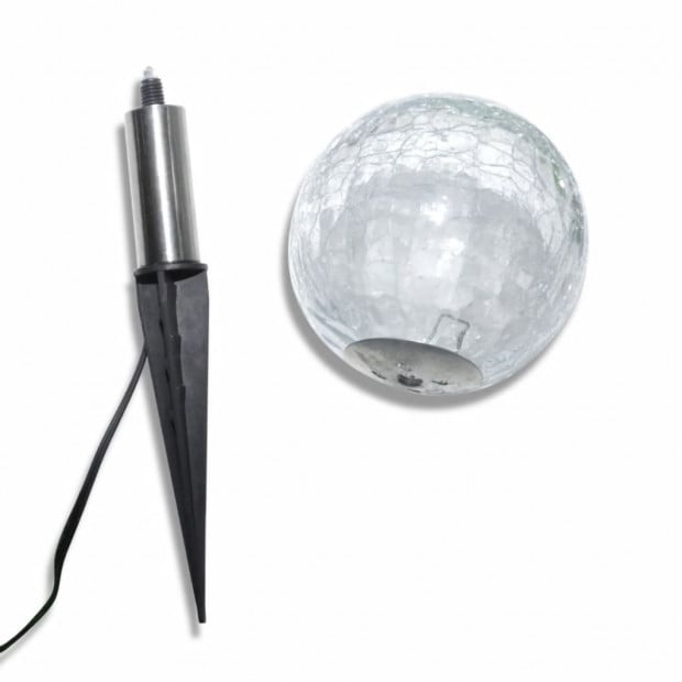 Solar Bowl 3 Led Garden Lights With Spike Anchors & Solar Panel Image 6
