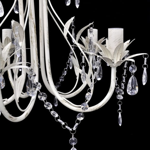 Crystal Pendant Ceiling Lamp Chandelier Elegant 5 Bulb Sockets Image 3