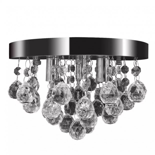 Pendant Ceiling Lamp Crystal Design Chandelier Chrome Image 2