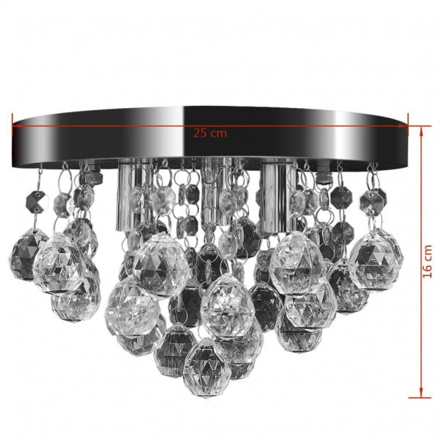 Pendant Ceiling Lamp Crystal Design Chandelier Chrome Image 7