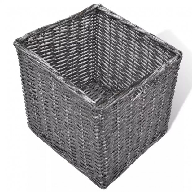 White Storage & Entryway Bench With Cushion Top 3 Basket Image 5