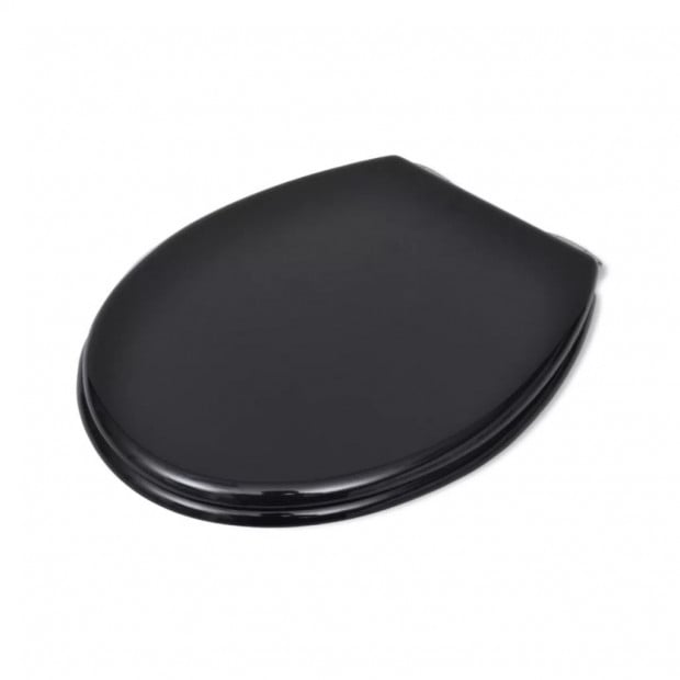 Toilet Seats With Soft Close Lids Mdf Black Image 2