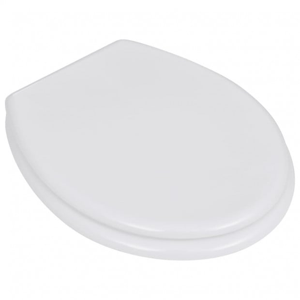 Wc Toilet Seat Mdf Lid Simple Design White Image 2
