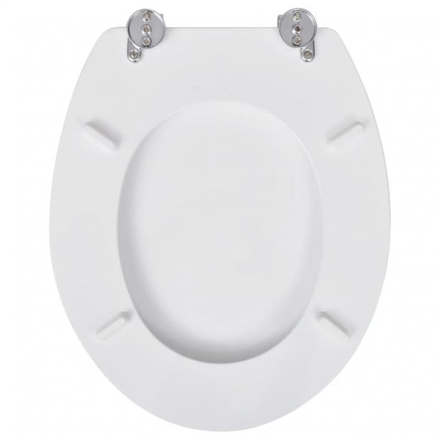 Wc Toilet Seat Mdf Lid Simple Design White Image 5