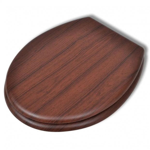 Toilet Seats With Hard Close Lids Mdf Brown Image 2