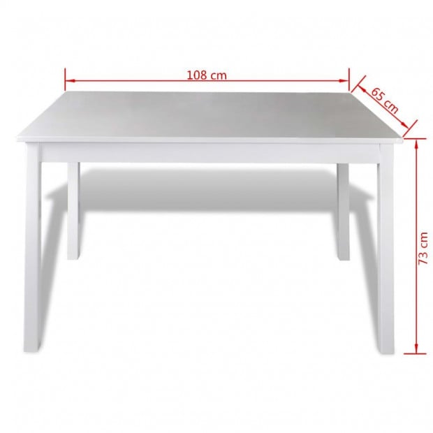 5 Piece Dining Table Set White Image 5