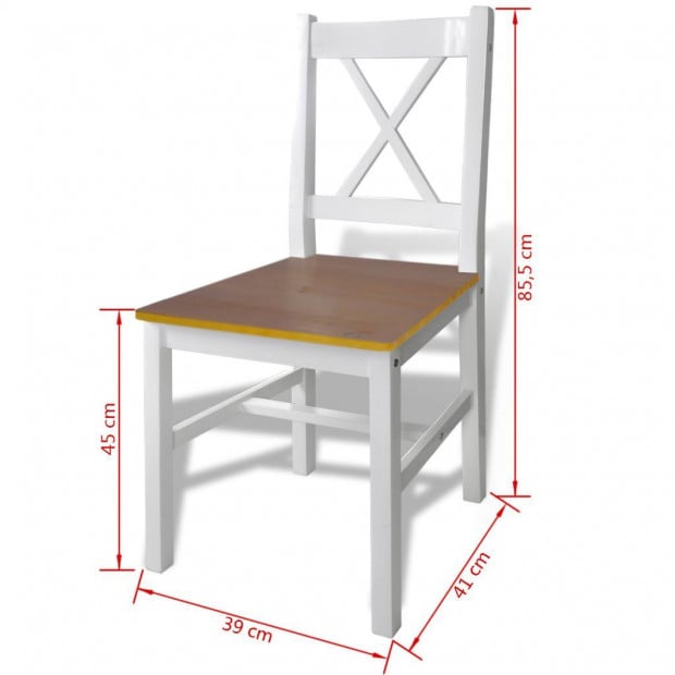 5 Piece Dining Set Brown And White Image 6