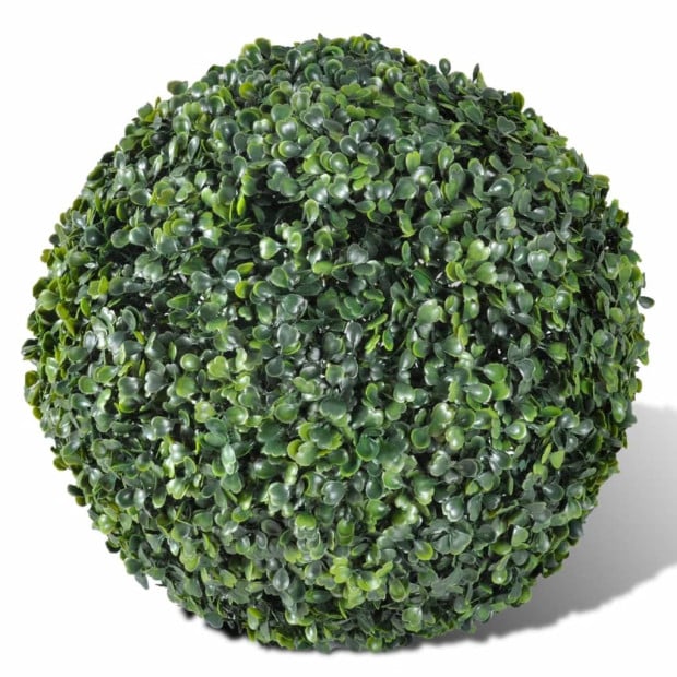 Boxwood Ball Artificial Leaf 35 Cm With Solar Led String 2 Pcs Image 2