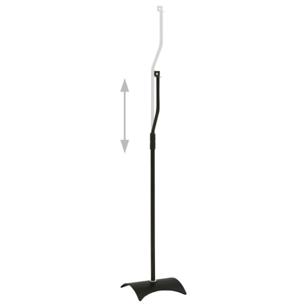 Universal Speaker Stand 2 Pcs Black Image 6