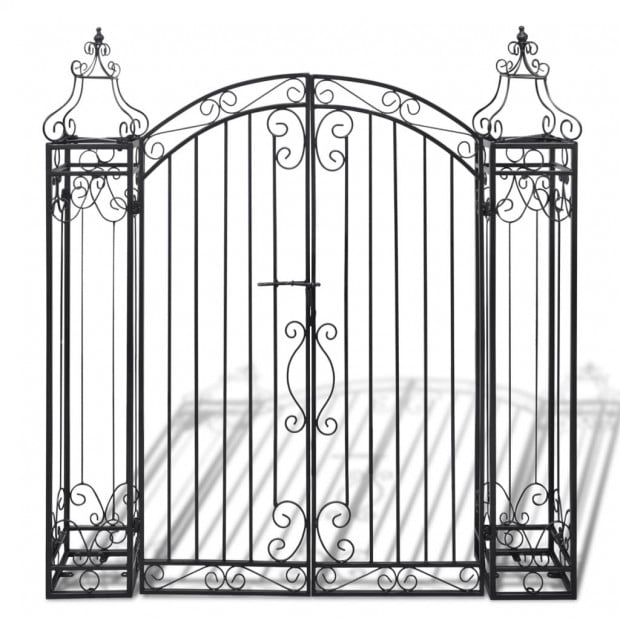 Ornamental Garden Gate Wrought Iron 122x20.5x134 Cm Image 2