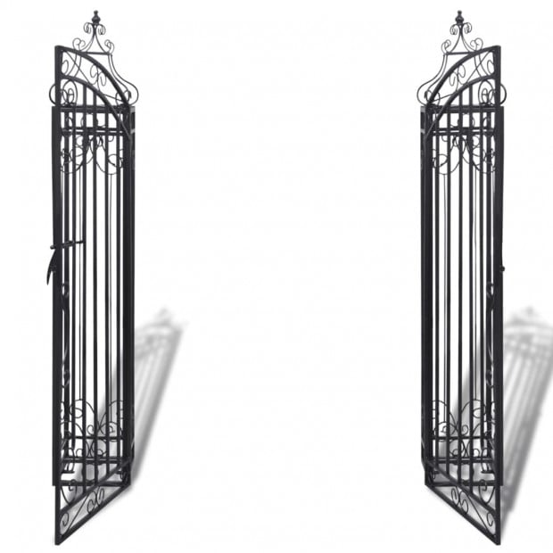 Ornamental Garden Gate Wrought Iron 122x20.5x134 Cm Image 3