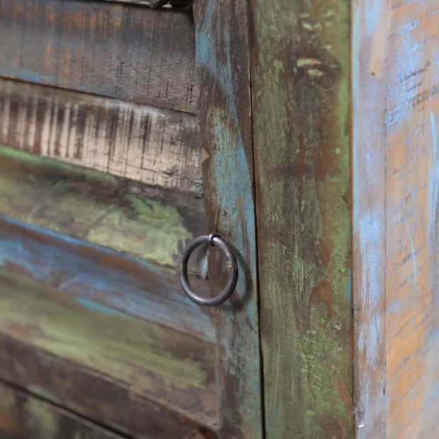 End Table With 1 Drawer 1 Door Reclaimed Wood Image 9