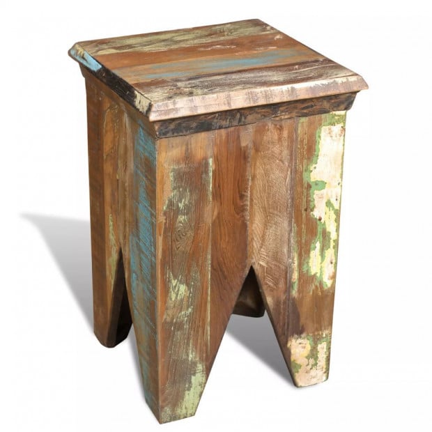 Stools Reclaimed Wood Antique Style Image 2
