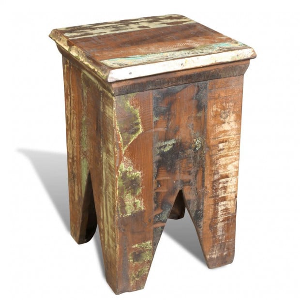 Stools Reclaimed Wood Antique Style Image 3