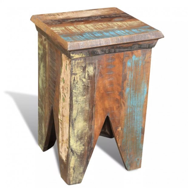 Stools Reclaimed Wood Antique Style Image 4