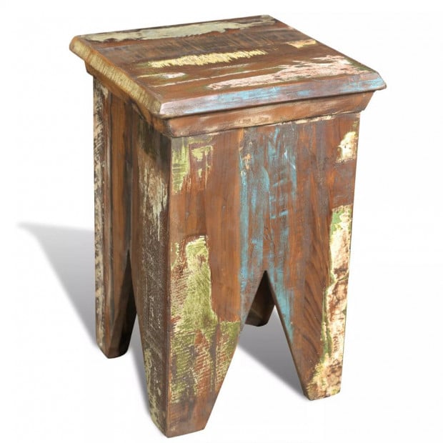Stools Reclaimed Wood Antique Style Image 5