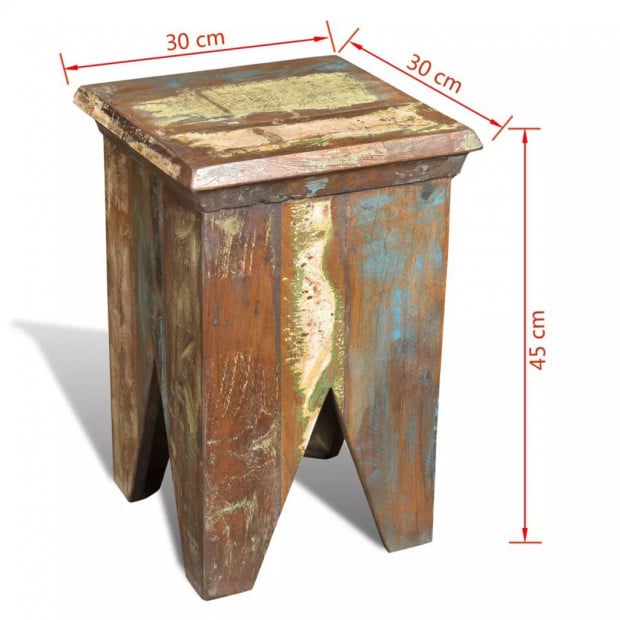 Stools Reclaimed Wood Antique Style Image 7