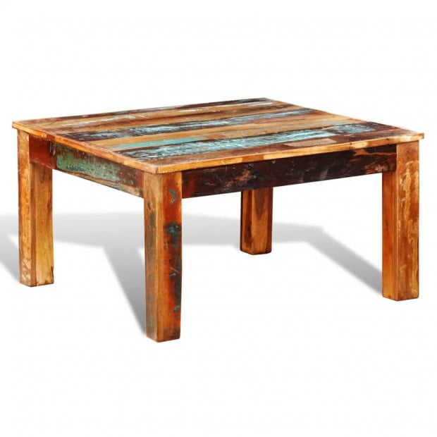 Coffee Table Square Reclaimed Wood Image 2