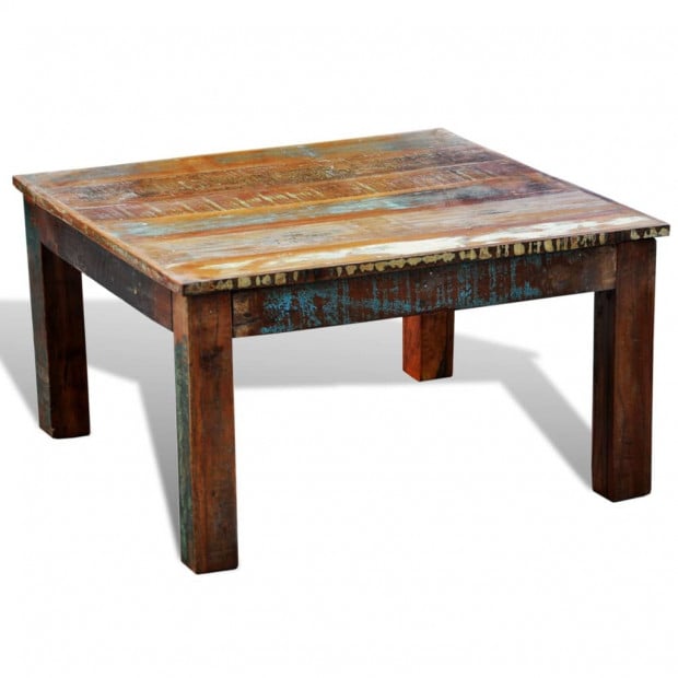 Coffee Table Square Reclaimed Wood Image 3