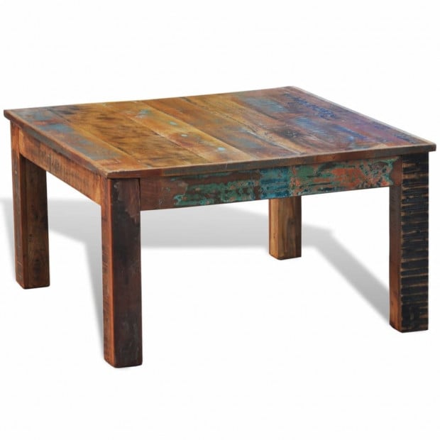 Coffee Table Square Reclaimed Wood Image 4