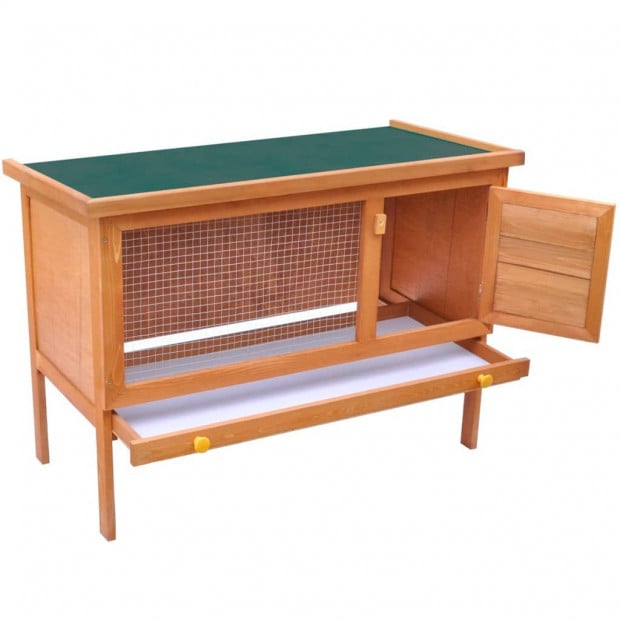 Outdoor Rabbit Hutch 1 Layer Wood Image 2