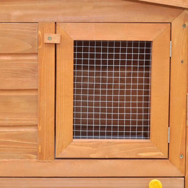 Large Rabbit Hutch Small Animal House Pet Cage With Roofs Wood Image 2