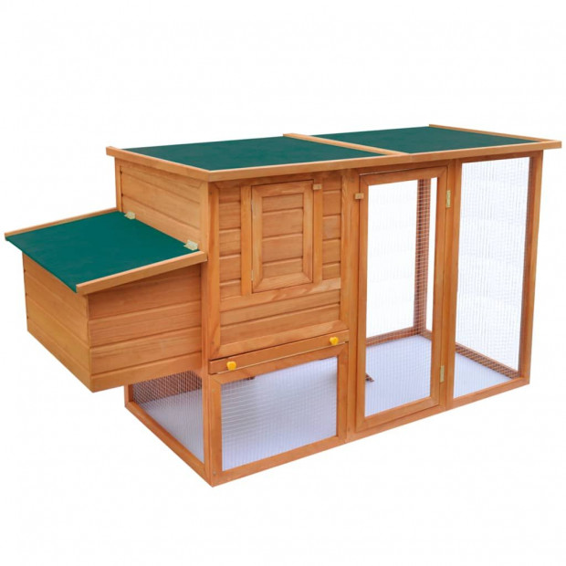 Outdoor Chicken Cage Hen House With 1 Egg Cage Wood Image 4