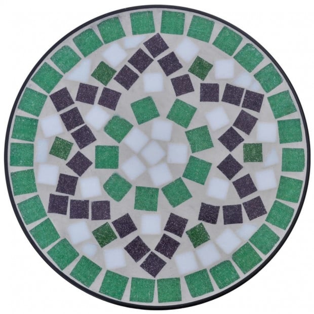 Mosaic Side Table Plant Table Green White Image 3
