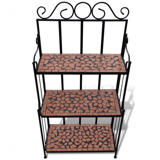 Mosaic Plant Stand Terracotta Image 2