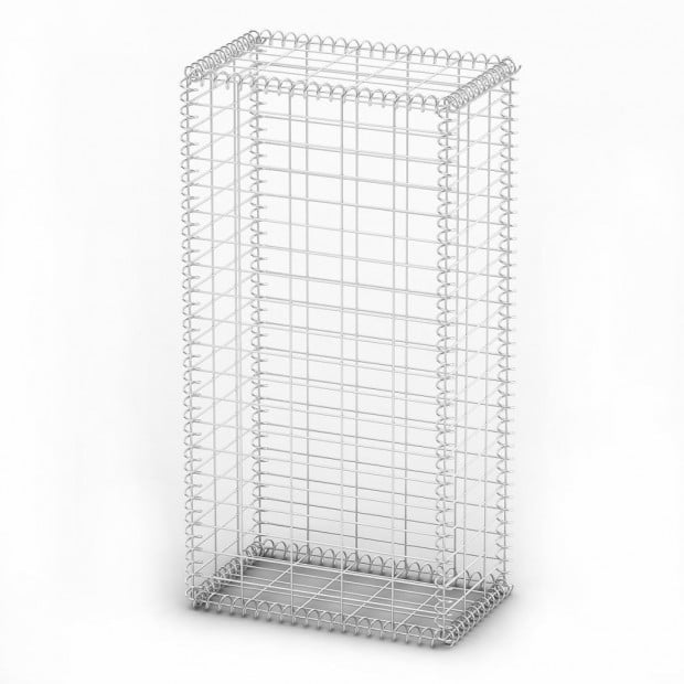 Gabion Basket With Lids Galvanised Wire 100x50x30 Cm Image 2