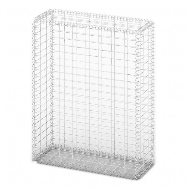 Gabion Basket With Lids Galvanised Wire 100x80x30 Cm Image 2