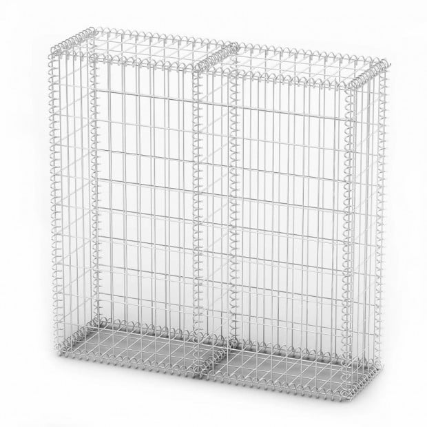 Gabion Basket With Lids Galvanised Wire 100 X 100 X 30 Cm Image 2
