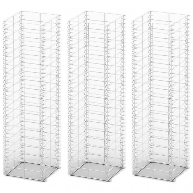 Gabion Set 3 Pcs Galvanised Wire 25x25x100 Cm Image 2
