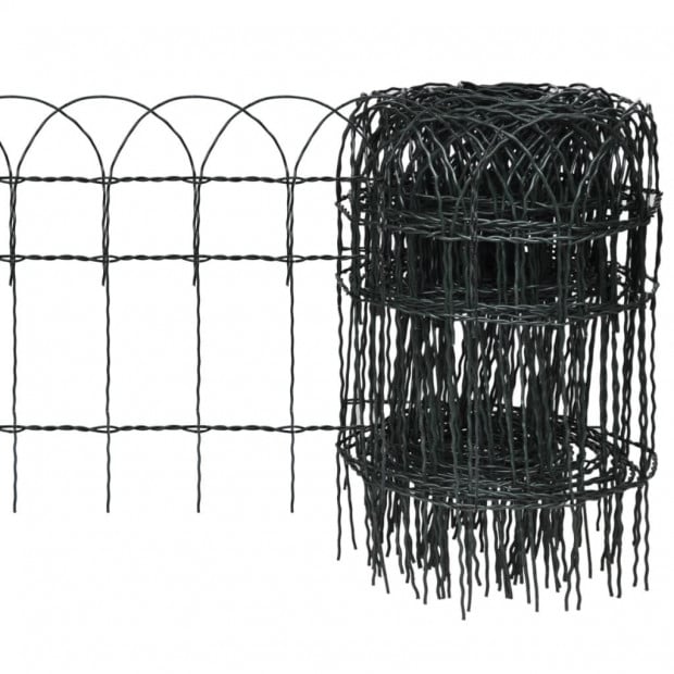 Garden Border Fence Powder-coated Iron 10 X 0.4 M