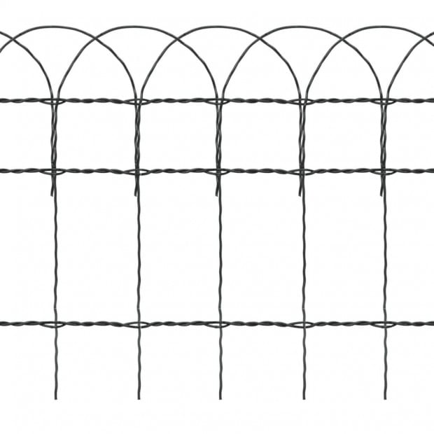 Garden Border Fence Powder-coated Iron 10 X 0.4 M Image 3