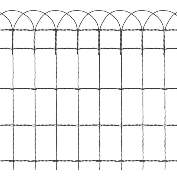 Garden Border Fence Powder-coated Iron 10x0.65 M Image 3