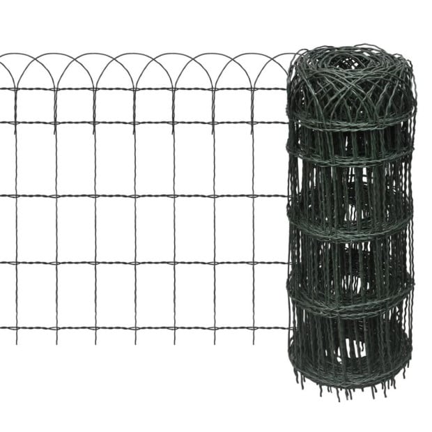 Garden Border Fence Powder-coated Iron 25x0.65 M