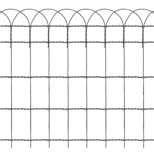 Garden Border Fence Powder-coated Iron 25x0.65 M Image 3