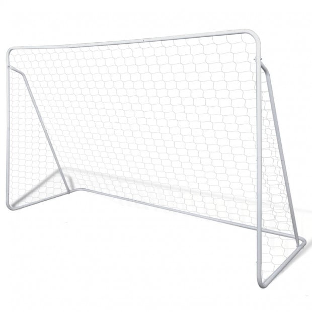 Soccer Goal Post Net Set Steel 240 X 90 X 150 Cm High-quality