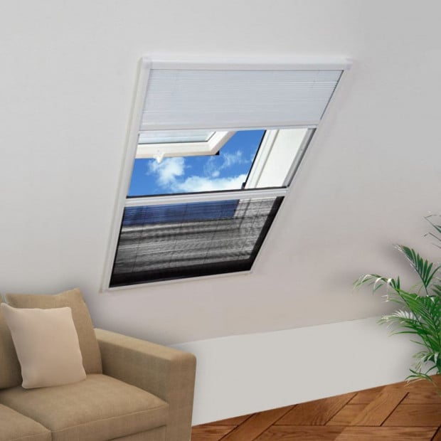 Insect Plisse Screen Window Aluminium 160 X 80 Cm With Shade Image 2