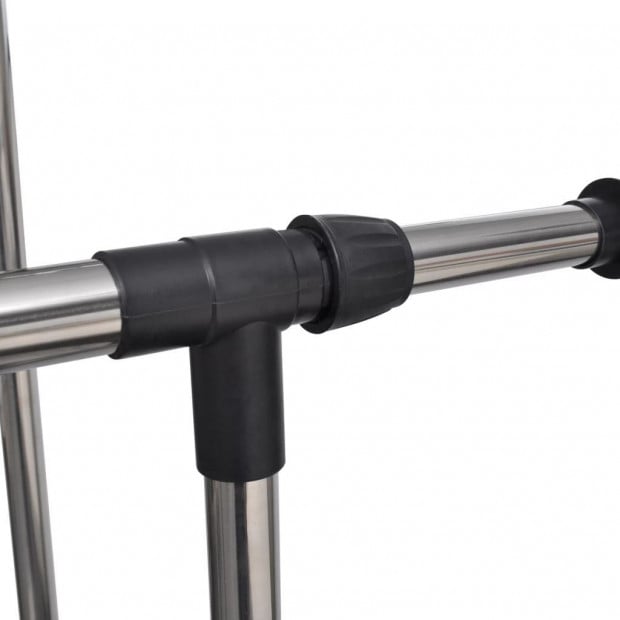 Adjustable Clothes Rack With 2 Hanging Rails 2 Pcs Image 6