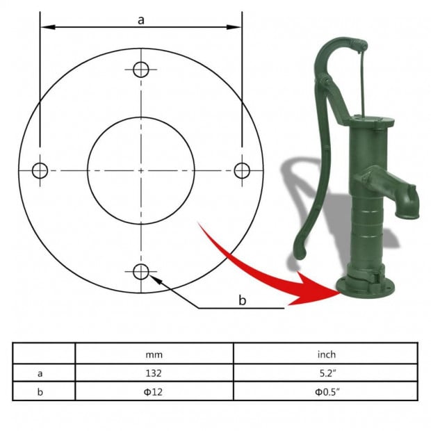 Garden Water Pump With Stand Cast Iron Image 7
