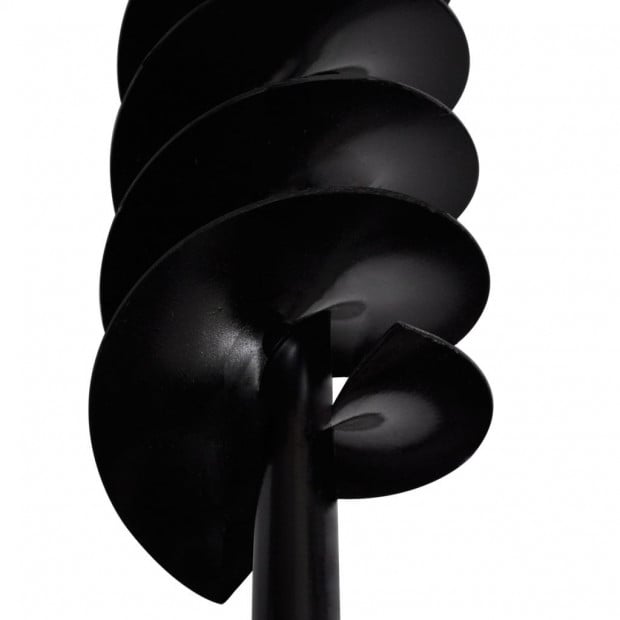 Ground Drill With Handle Auger Bit 100 Mm Double Spirals Steel Black Image 5