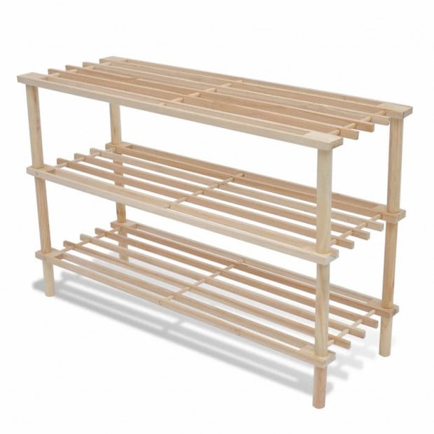 Wooden Shoe Rack 3-tier 2 Pcs Image 2
