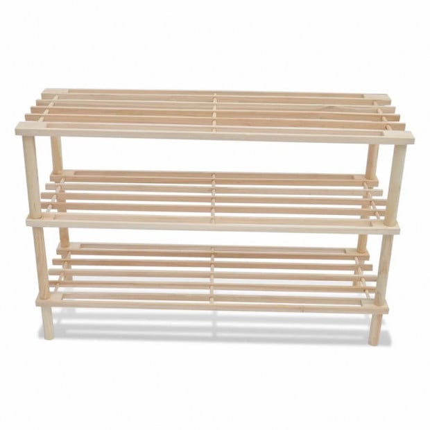 Wooden Shoe Rack 3-tier 2 Pcs Image 3