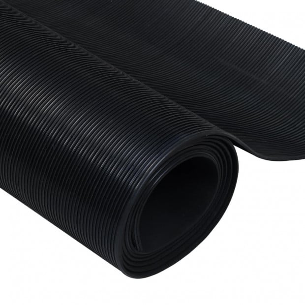 Rubber Floor Mat Anti-slip 2 X 1 M Fine Ribbed Image 4