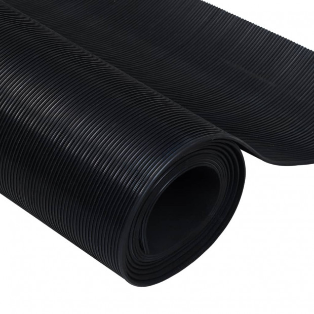 Rubber Floor Mat Anti-slip 5 X 1 M Fine Ribbed Image 4