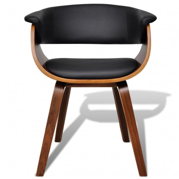 Dining Chair With Wooden Frame Artificial Leather Image 2