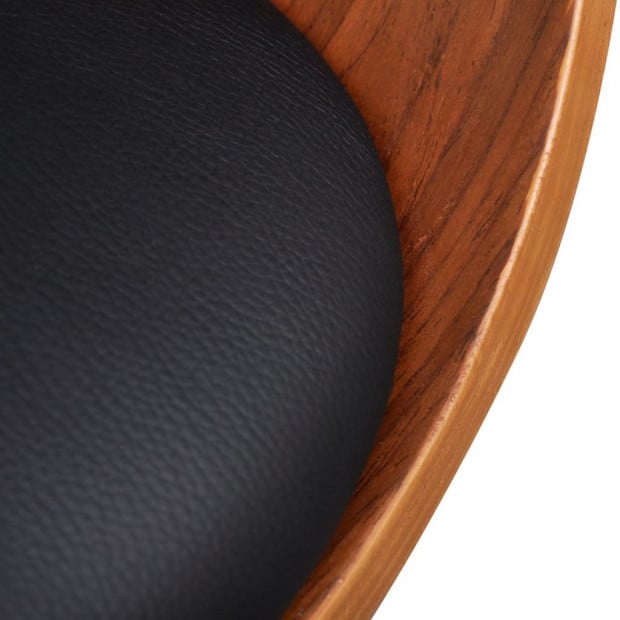 Dining Chair With Wooden Frame Artificial Leather Image 3